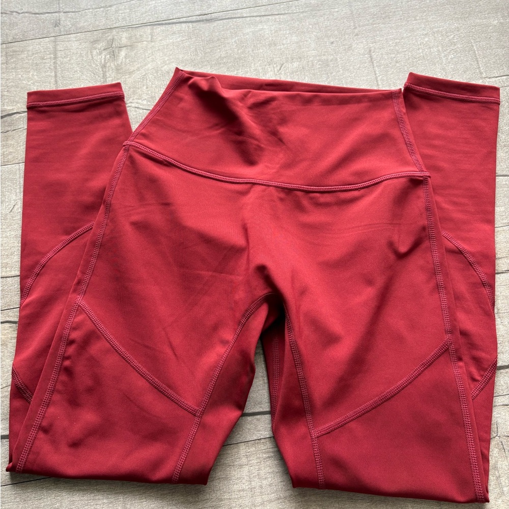 P'tula Red Performance Leggings with Moisture-Wicking Fabric